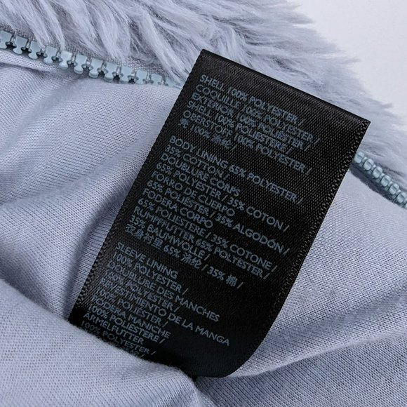 BDG Urban Outfitters Hoodie M Blue Sherpa Cropped Teddy Jacket Full Zip Cozy - Picture 8 of 12